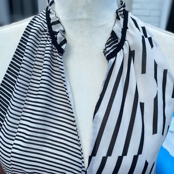 Maeve High low Black and White Dress - Picture 6 of 9